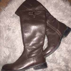 Brown high boots